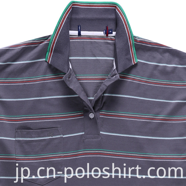 Custom Design Men's Basic Striped Polo Shirts